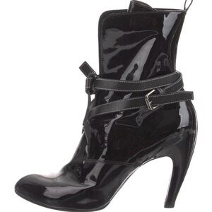 Louis Vuitton patent leather booties